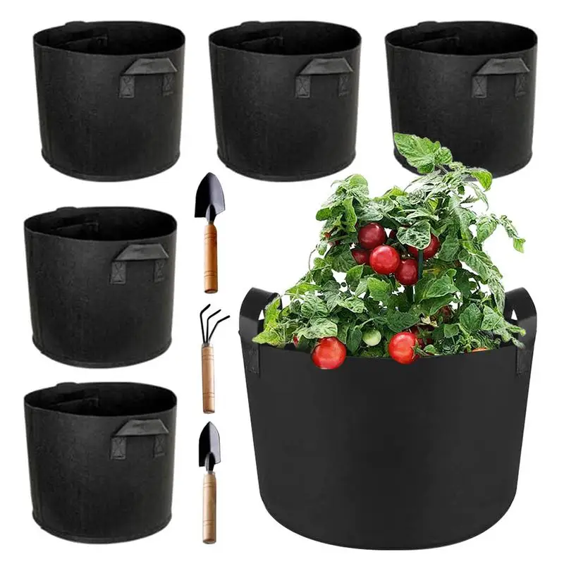 

Plant Bags Planting Gardening Bags Grow Bags Gallon Garden Planting Bag With Reinforced For Tomato Vegetable And Fruits Flowers