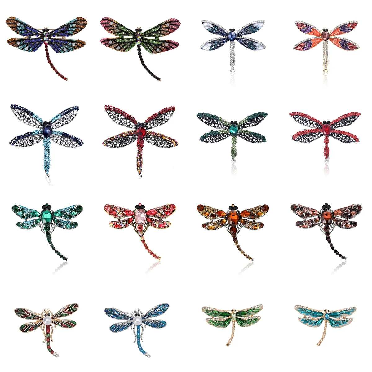 Fine Enamel Dragonfly Brooches for Women Unisex Insect Pins Multi-color Available Office Party Accessories Gifts