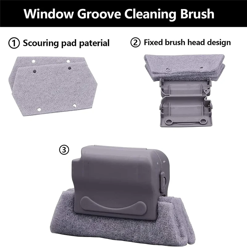 

CQMF-Magic Window Track Cleaner Tool Set Window Groove Cleaning Brush Tools Set Crevice And Groove Cleaning Tool