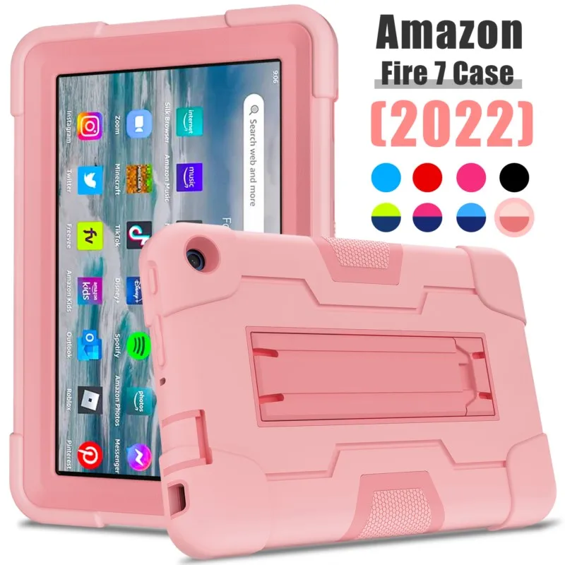 Case For Amazon Fire7 7inch 2022 Full Body For Kids Shock Proof Non-toxic EVA Stand Tablet Cover For Amazon Fire 7 2022 Case