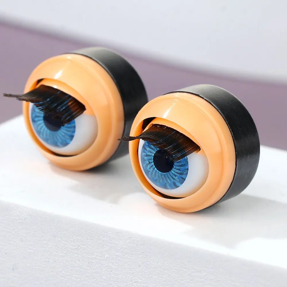 1 Pair Silicone  Eyechips  Activity Eyes with Eyelashes  Rolling Eyeballs Simulation Active Eyeball DIY  Eyes