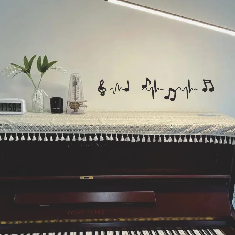 

Large Music Note Heartbeat Wall Sticker Classroom School Musical Jazz Rock Band Wall Decal Playroom Vinyl Home Decor #546