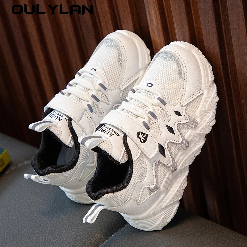 Children's Sports Shoes Spring Autumn Soft Non-slip Shoes Mesh Breathable Girls' Travel Shoes Lightweight Students Running Shoes