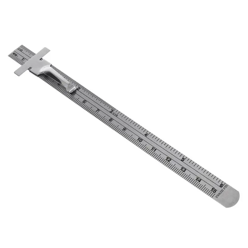 A2UD 6 Inch Sliding Pocket Ruler Metric Graduation for Engineering School Office