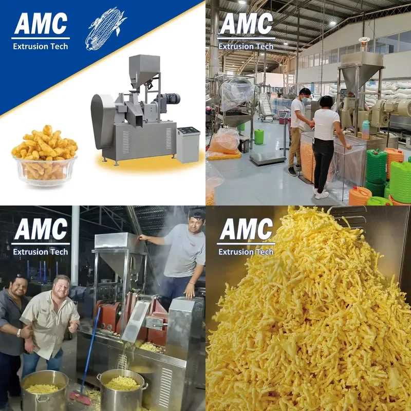 2026 CE AMC cheetos Kurkure Production Line Nik Naks Machines cheetos Kurkure Machine