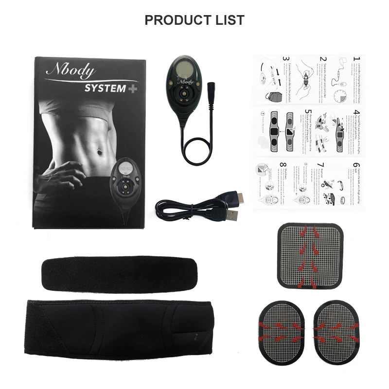 Abdominal EMS Muscle Stimulation Abs Massager Slimming Machine Passive Gymnastics Waist Fitness Lose Weight Bodybuilding Device