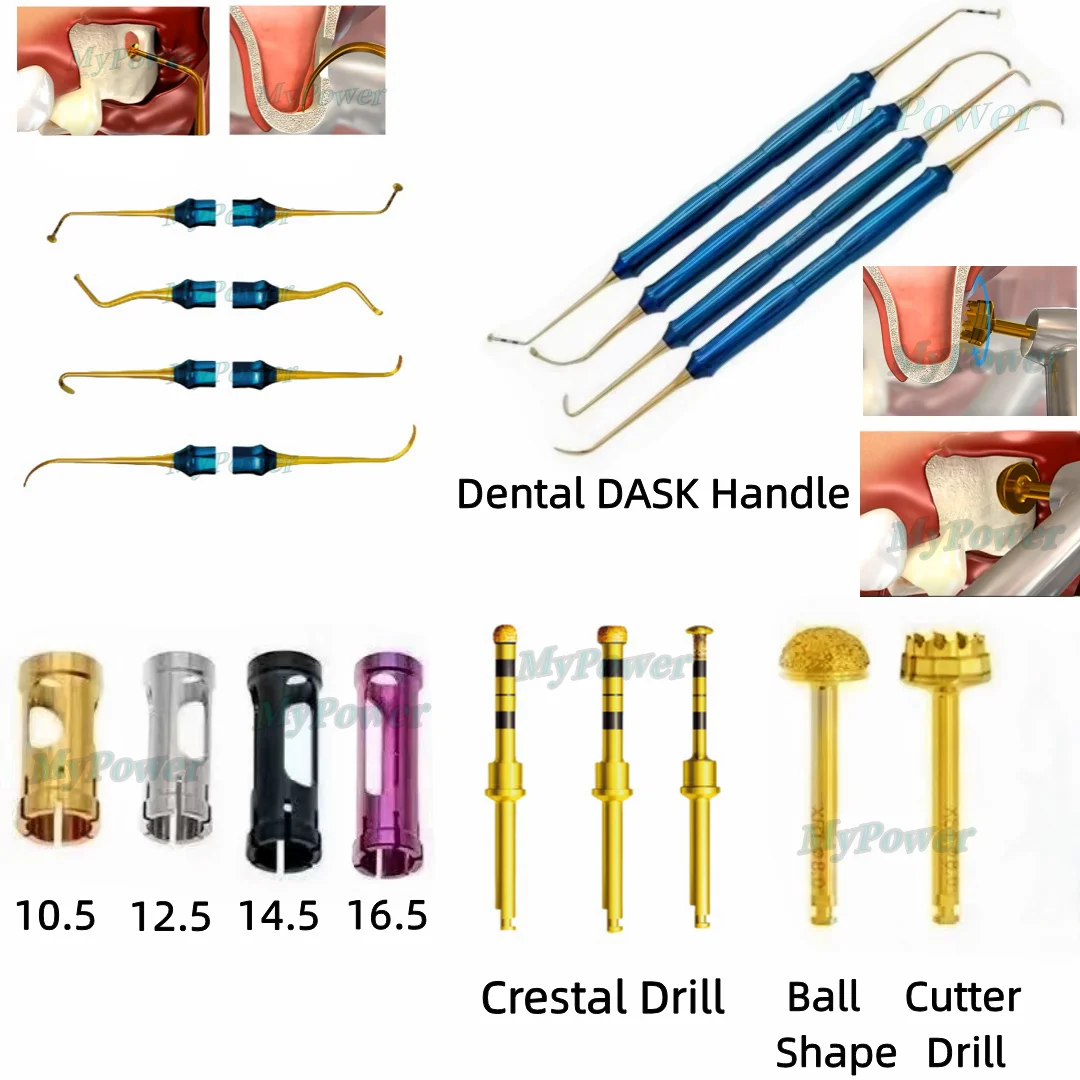 Dental Length Stoppers DASK Drill Guide Implant Irrigation Sleeve Sinus Lift Kit