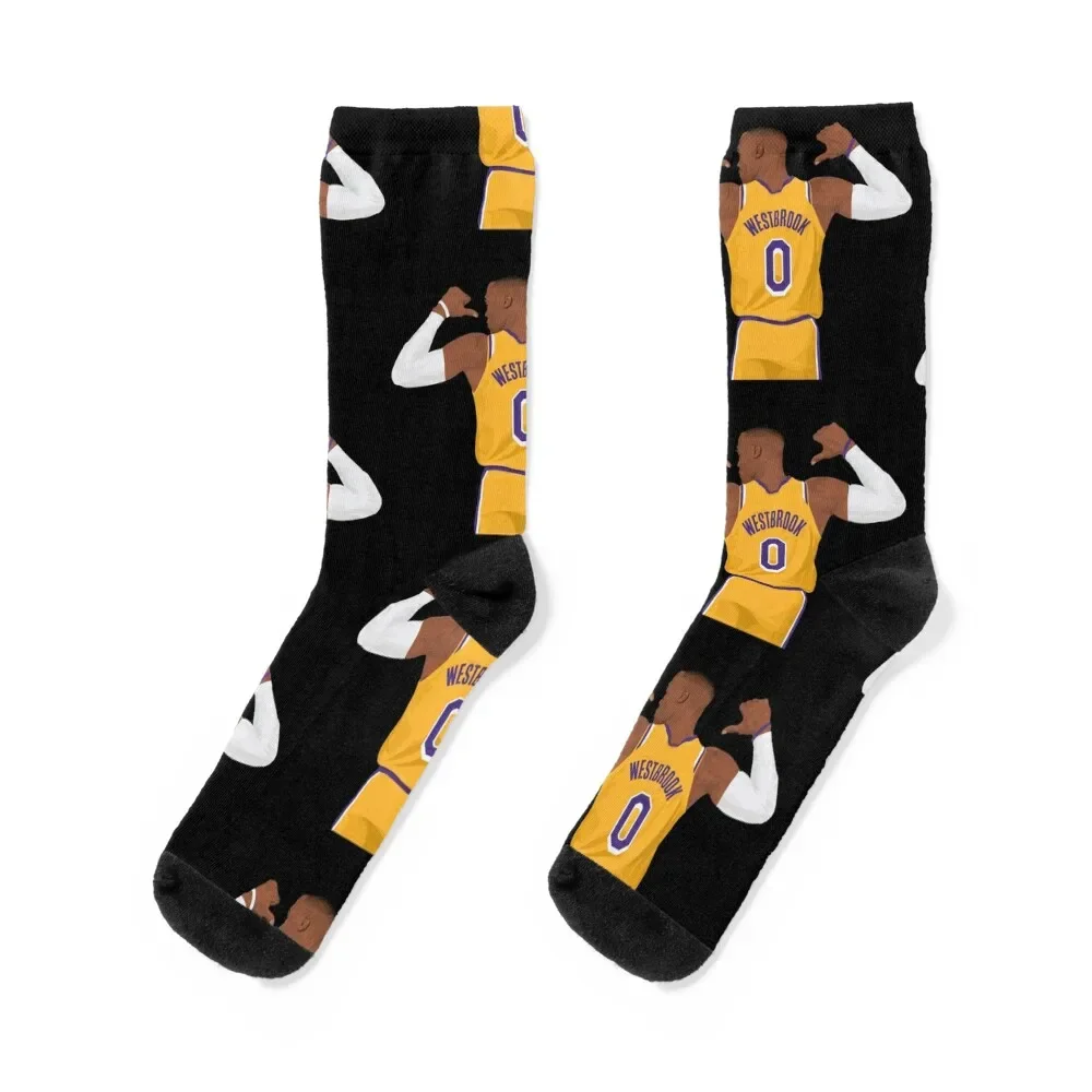 

Russell Westbrook 0 Socks luxury kids winter custom sports Women Socks Men's