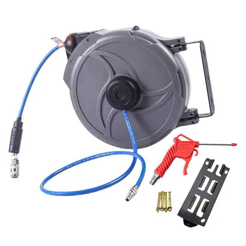 Retractable Air Hose Reel 15meters Retractable Heavy Duty Industrial Air Compressor Hose Reel Air Hose Reel Auto Rewind Reel