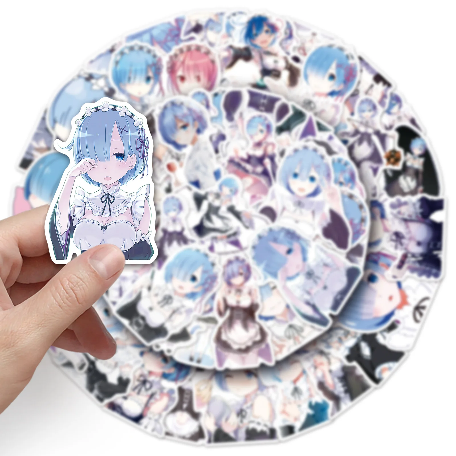 10/30/51PCS Re:Life in a different world from zero Stickers Rem Cartoon Sticker Laptop Phone Guitar Car Bike Skateboard Decals