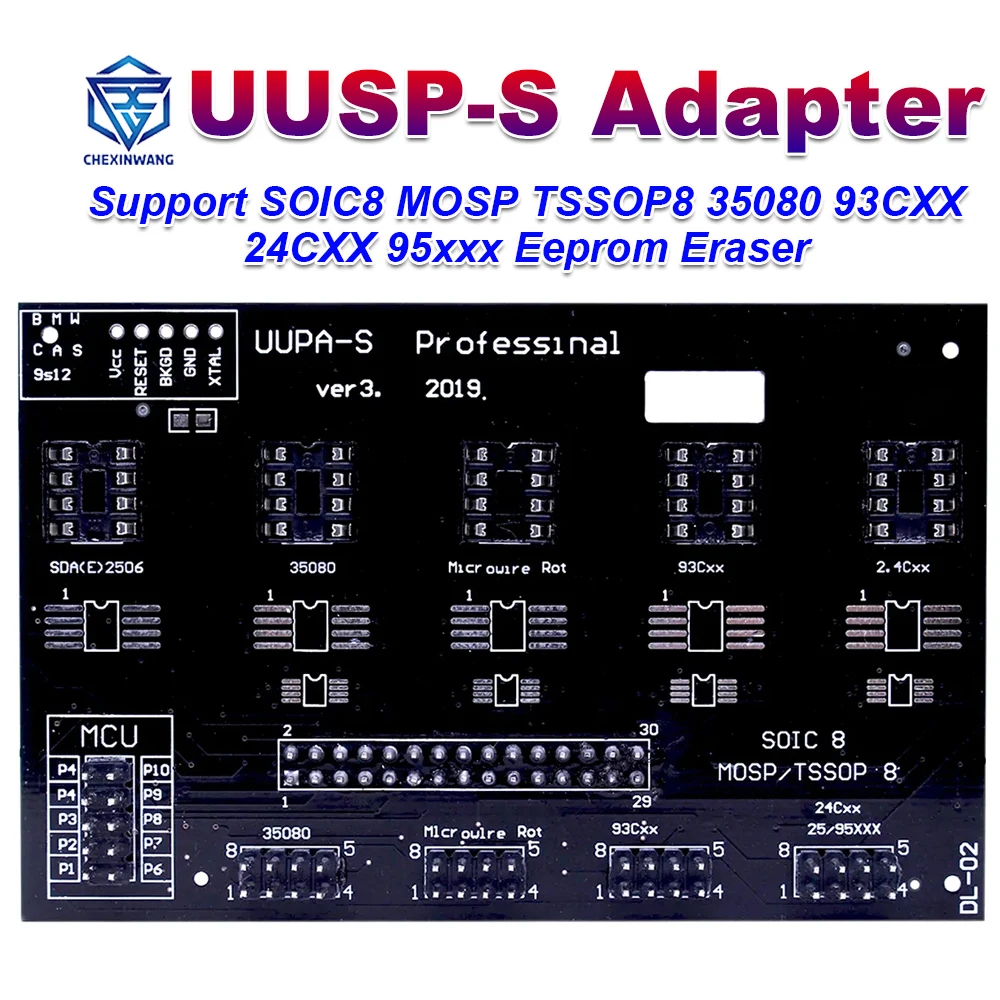 

UUSP-S Adapter for UUSP UUSPS UPA USB ECU Programmer UUPA-S V3.0 Support SOIC8 MOSP TSSOP8 35080 24CXX 93CXX 95xxx Eeprom Eraser