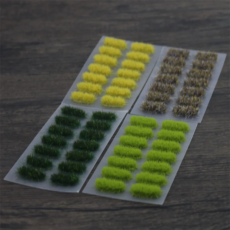 Miniature Bar Shape 5-6mm Nylon Grass Cluster Model Diy Lawn Garden Street Sand Table Scene Layout Diorama Kits