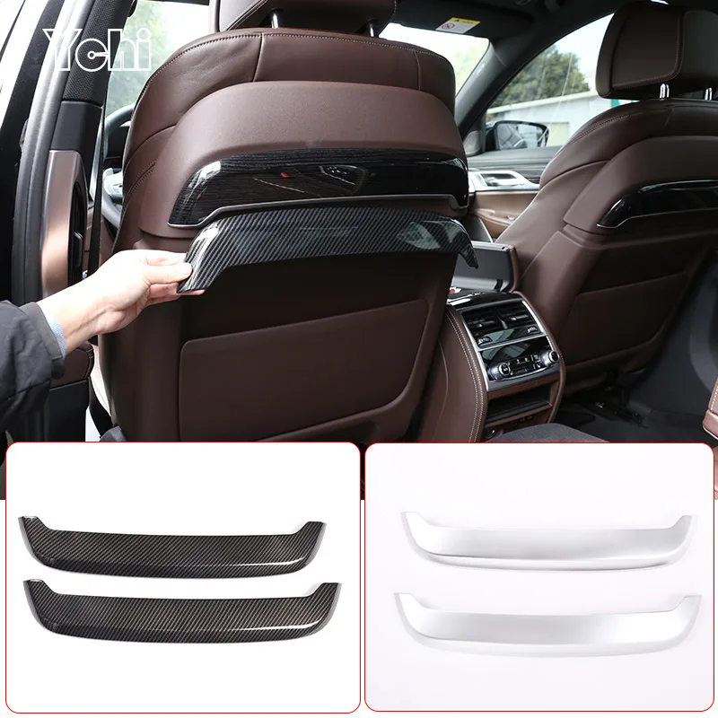 

For BMW 7 Series G11 G12 2016-2020 ABS Carbon Fiber/Chrome Seat Back Frame Trim Panel Car Interior Modification Accessories