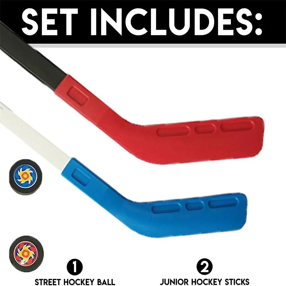 A Set Plastic Hockey Stick 72CM Pulley Ice Hockey Game Toy For Kids Children Outdoor Sports Play Game Accessories