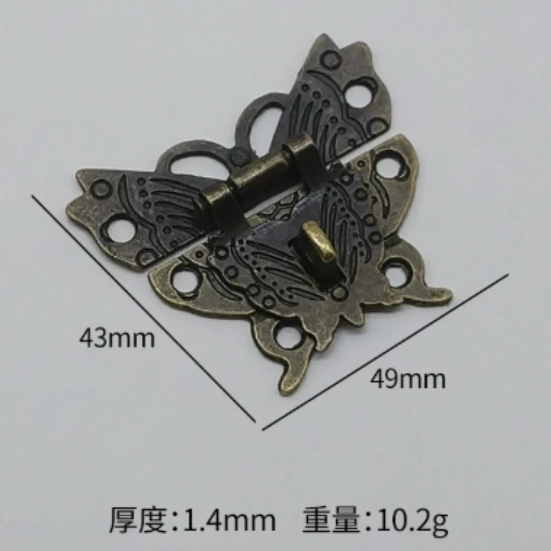 Dekorativer Schmetterlingsbox-Riegel, Schmuckschatulle, Haspe, Schloss, Riegel, Vintage-Hardware für Möbel