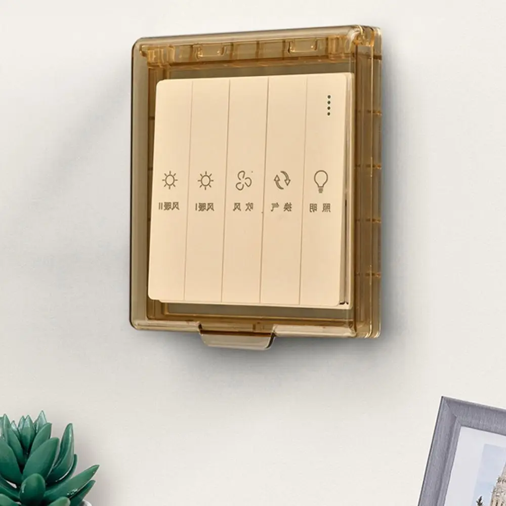 86 Type Switch Protective Cover Self-Adhesive Wall Socket Waterproof Box Protection Socket Electric Plug Cover Splash-Proof Box