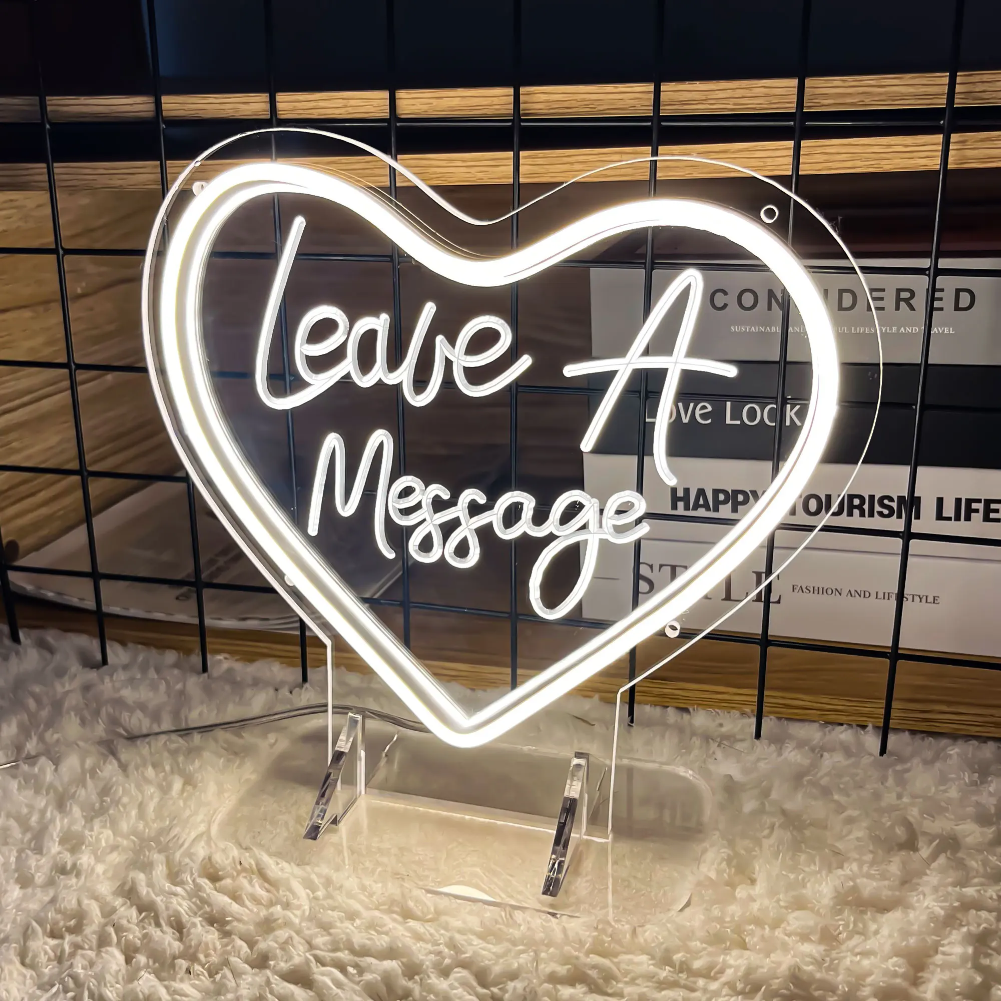 Deixe um mensagem sinal de néon gravar pessoal personalizado-alfaiate luzes led para personalizar decoração de casamento café bar decorações de parede