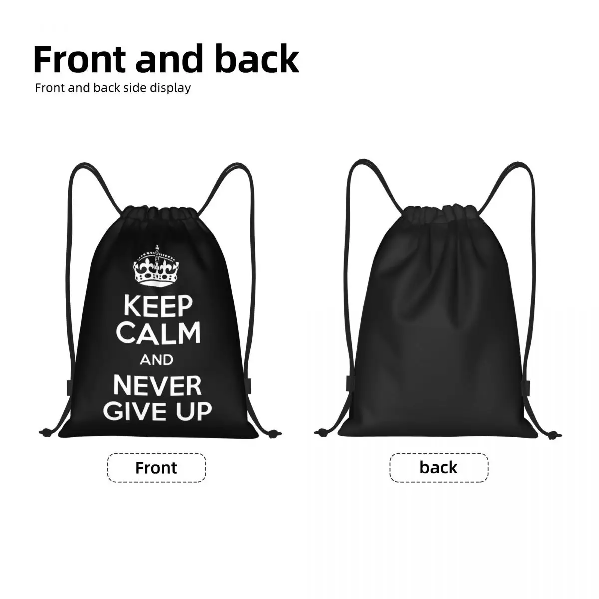 Custom Johns Drawstring Bag for Training Yoga Backpacks Women Men Sports Gym Sackpack