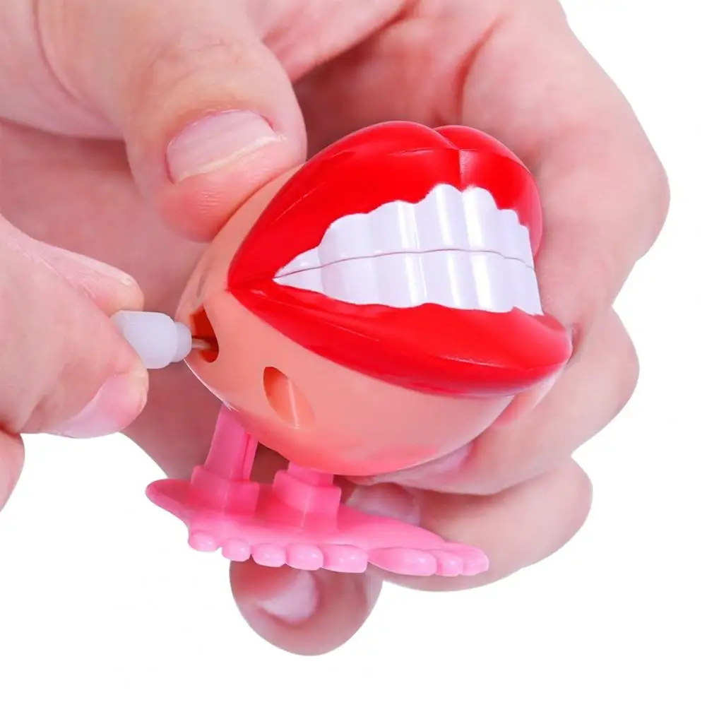 Halloween Clockwork Toy Jumping Denture Prank Toy