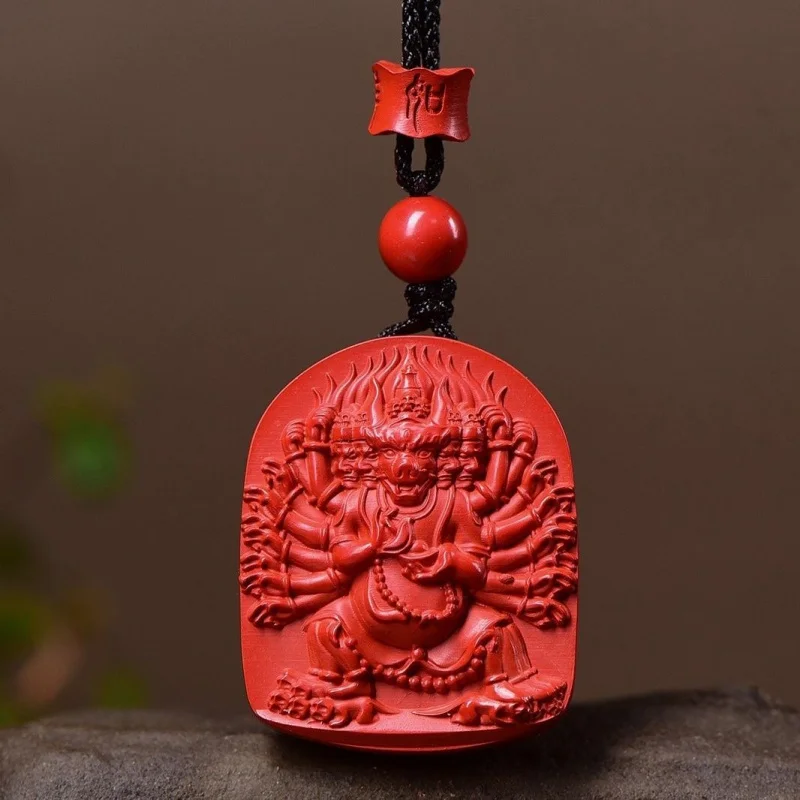 Natural high content red sand [yamatama Buddha pendant] long-term wear the nerves and calm down