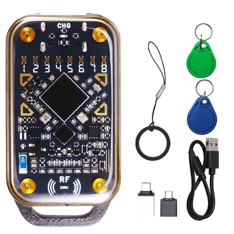 [NEW A09R!】 Chameleon Ultra RFID Smart Card Emulator Reader 125Khz 13.56Mhz NFC Chip Decode Duplicator+ 2XCUID Keychain