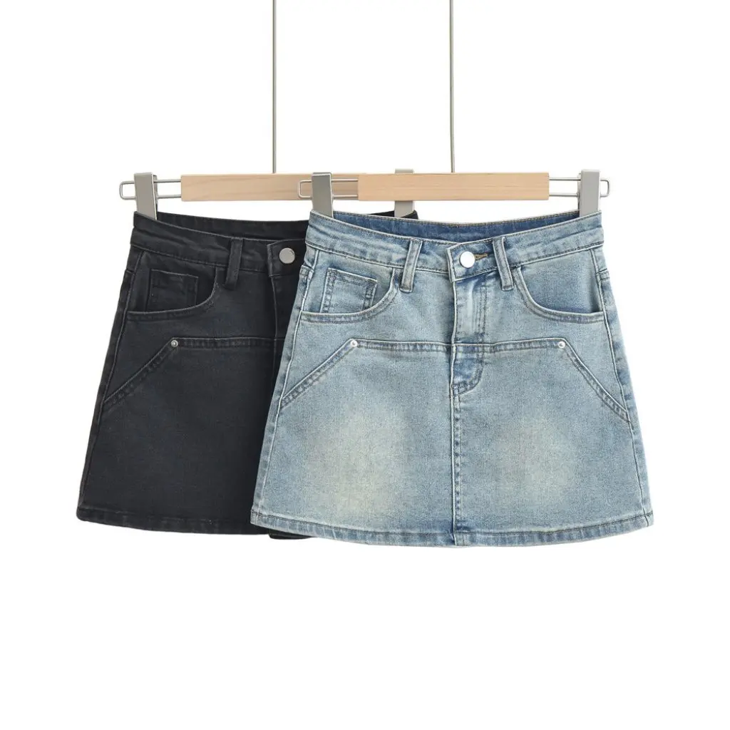 

Summer New Women's High Waist Slim Sheath A-Line Denim Skirt European And American Style Fashion Retro Spice Girl