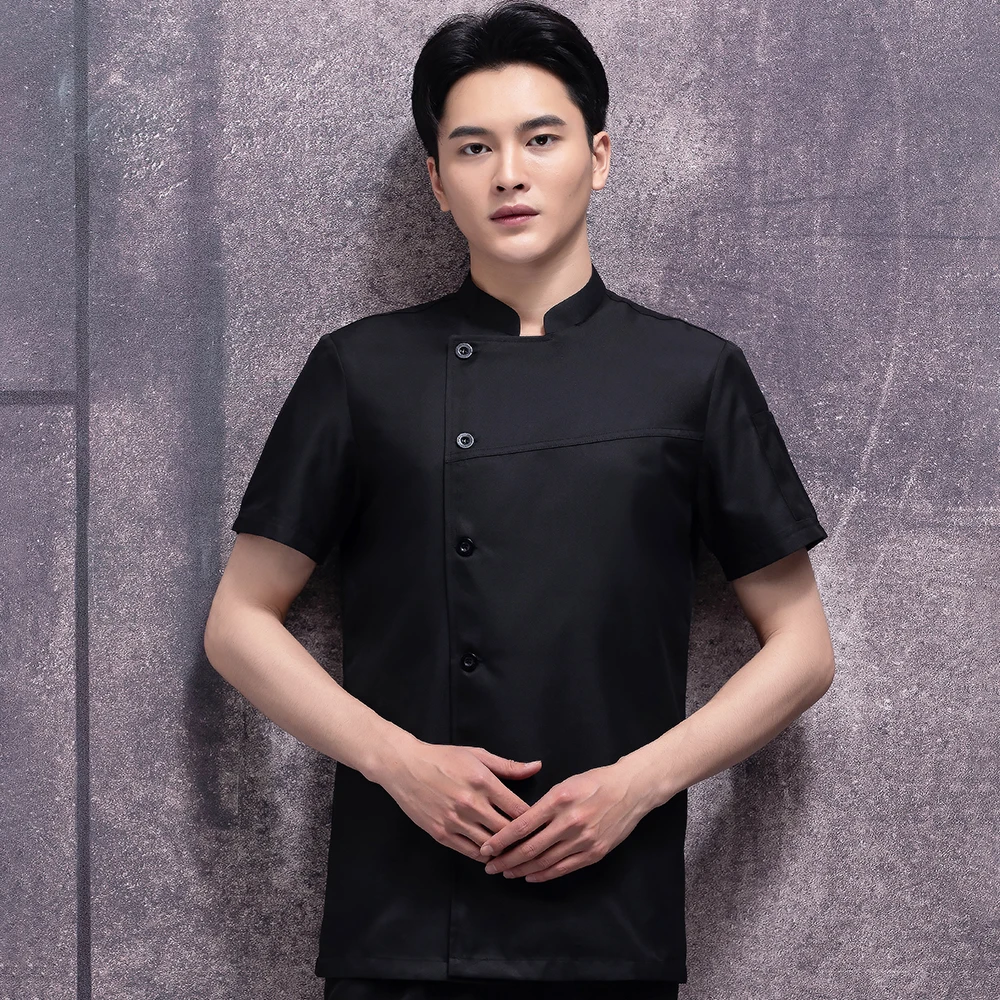 Restaurant Food Service Workwear Chef Jackets Men Women Clothes Waiter Coats Canteen Cooking Shirts Bakery Work Blouse