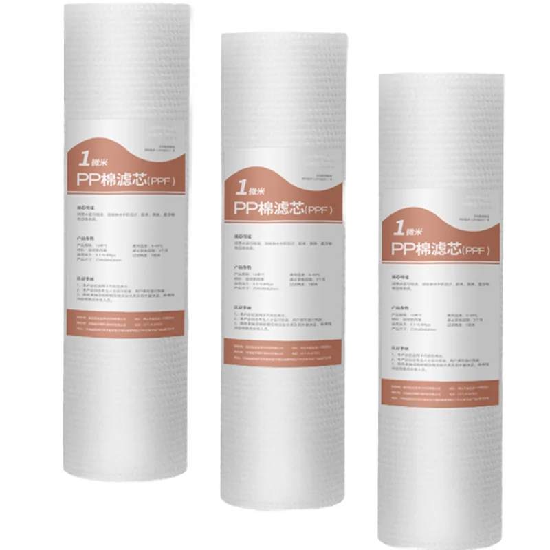 50PCS 10 Inch Home RO Water Purifier Replacement Filter Element Five-Stage PP Cotton RO Carbon Block Cartridge 75 GPD