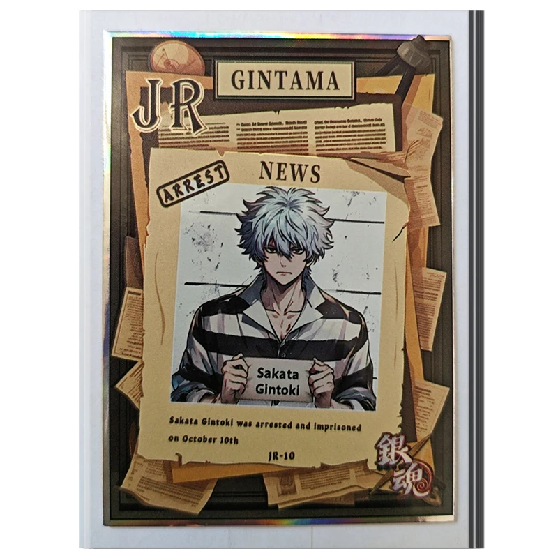 Anime Sakata Gintoki JR NO card Takasugi Shinsuke Yoshida Shouyou Shimura Shinpachi boy Toy collection compleanno regalo di natale