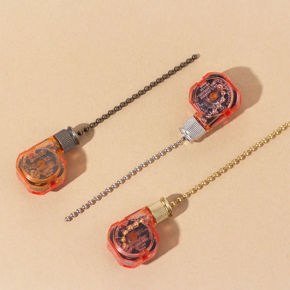 Speed Control 3 Speed Pull Chain Control Comfortable 8cm Chain Ceiling Fan Switch Smooth Surface 4 Wire Ceiling Fan Chain