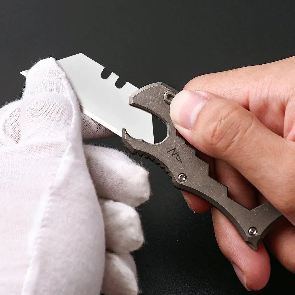 Titanium Alloy EDC Tool Multi functional Portable Outdoor Camping Keychain Tools