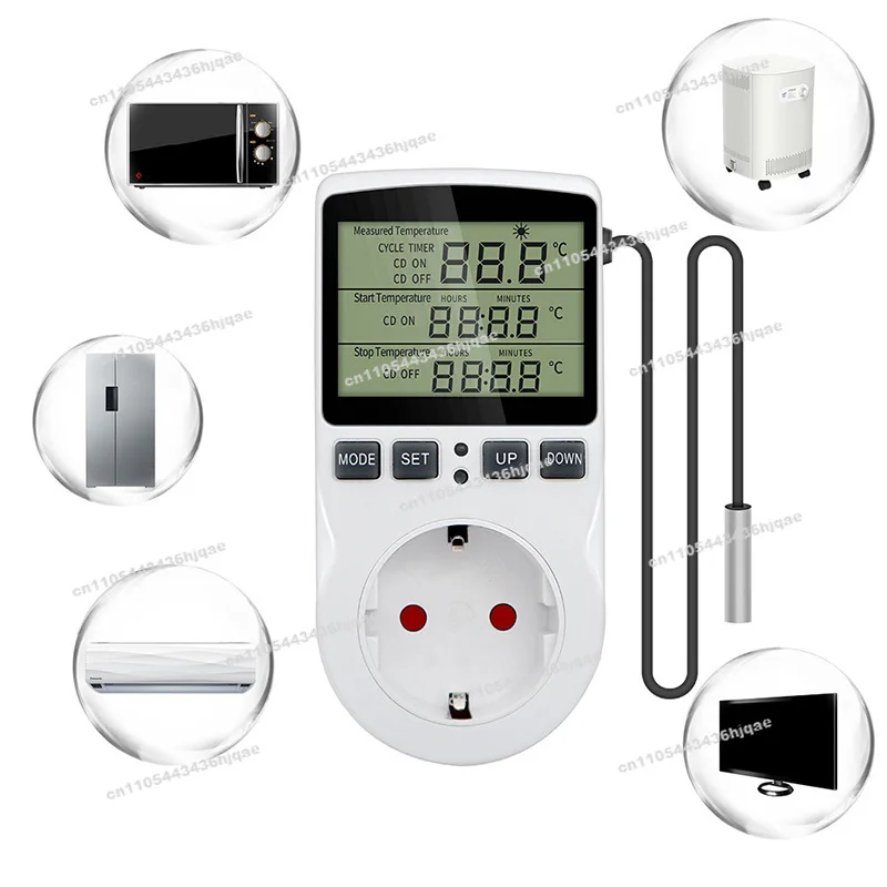 Intelligent Digital Temperature Controller, Constant Timer Switch Control Socket Electric Power Detector European Standard
