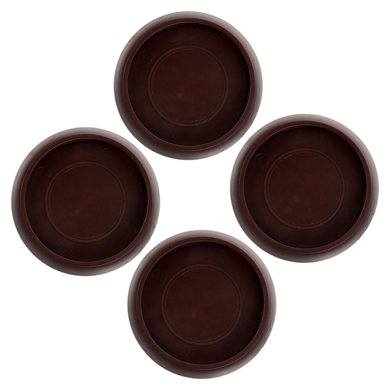 4Pcs Plastic Furniture Coasters Round Bed Stoppers Non-Slip Floor Protectors for Sofas Tables Chairs Wear-Resistant Home Supply