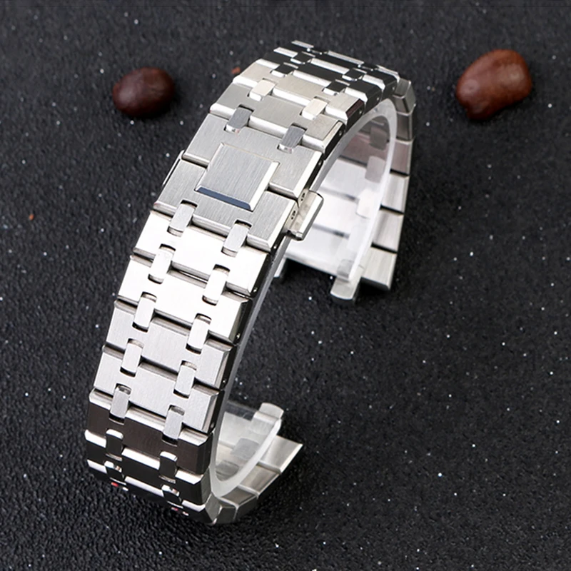 For AP stainless steel strap AP Royal Oak metal strap steel watch chain AP15400 26320 15500 men\'s 26m metal strap bracelet