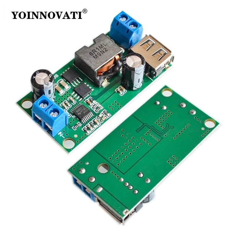 1pcs DC-DC 9V 12V 24V 36V to 5V/5A Step-down Module Regulated High Power Vehicle Voltage Stabilized Power Converter Module