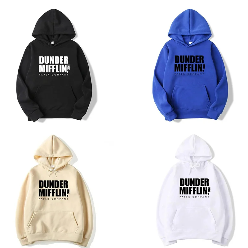 

Hooded Sweater The Office Dunder Mufflin INC Paper Hoodie Dwight Schrute Sweatshirt Men Women Hoodies Casual Pullover CYXX052