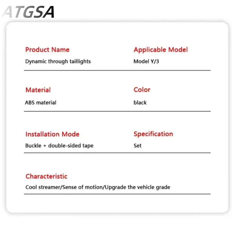 Fanali posteriori automobilistici per Tesla modello3/y retrofit un nuovo LED aggiornato con un\'installazione non distruttiva attraverso il fanale