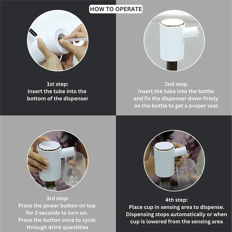 A69M-Dispenser Aerator Anggur Listrik untuk Mesin Dispenser Anggur, Wiski, Soju, dan Minuman Keras, Penuang Minuman Keras