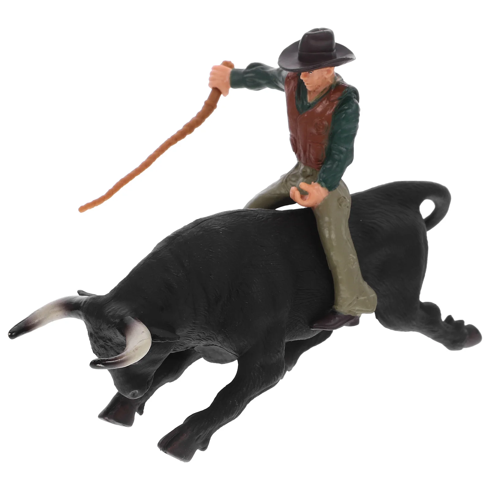 Kids Toys Western Cowboy Bull Simulation Bullfight Model Craft Toddler Riding for Toddlers