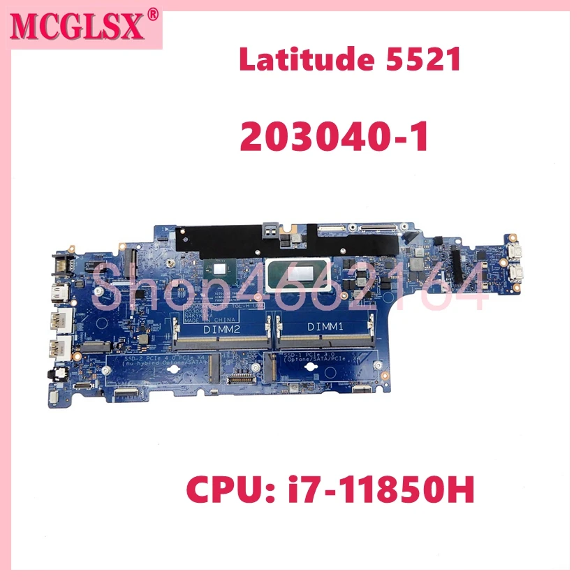 

203040-1 With i7-11850H CPU Laptop Motherboard For Dell Latitude 5521 Notebook Mainboard CN 0CWP5J Fully Tested OK