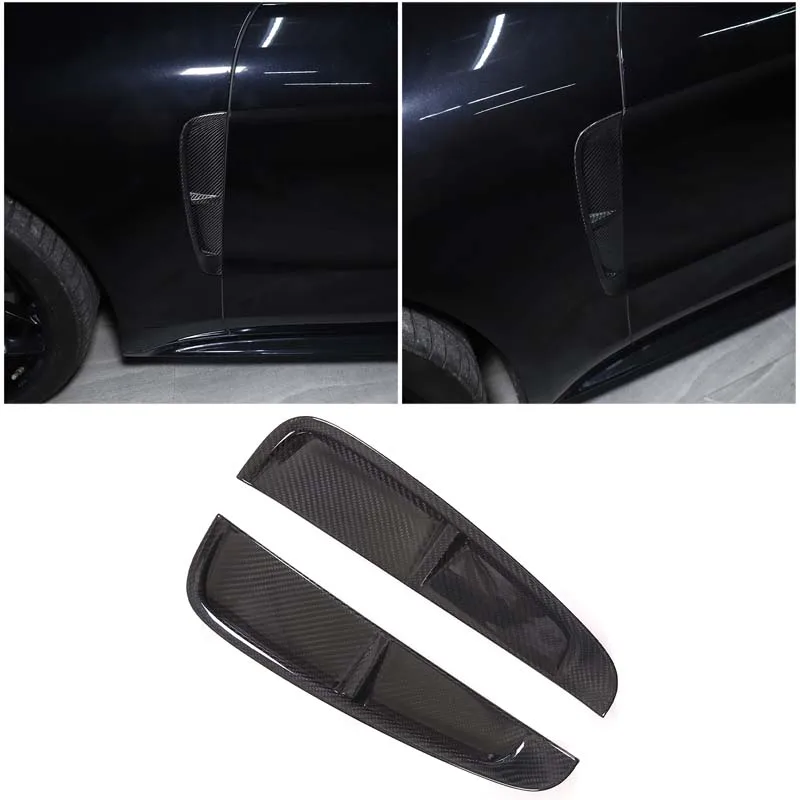 

For Porsche Panamera 2017-2023 car exterior modification parts side air vent leaf plate adhesive version real carbon fiber