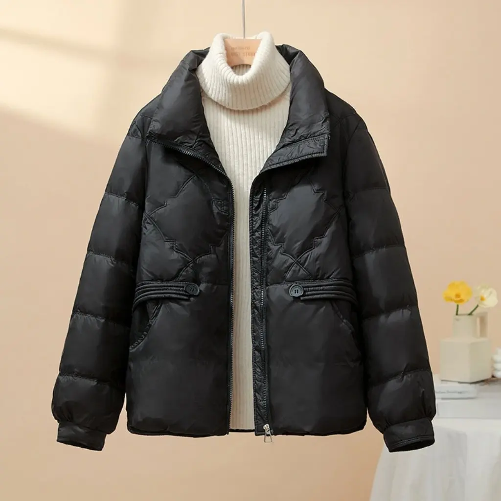 

Women's Short down Cotton-padded Jacket Set Collar Warm Winter Wear Slim Fit Fashion Baita Coat