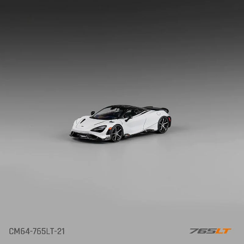

CM 1:64 Scale 765LT White Carbon Fibre Rear Wing Alloy Model Simulation Decoration Souvenirs Gifts Collection Static Display