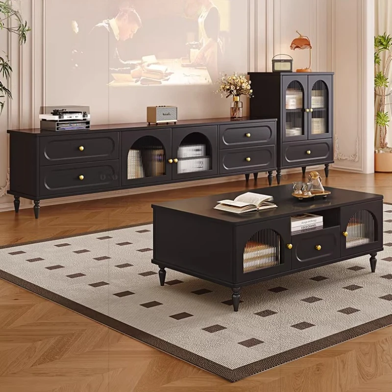 

Design Vintage Tv Cabinet Oak Minimalist Classic Center Storage Modern Tv Cabinet Unique Space Black Fernseherschrank Furniture