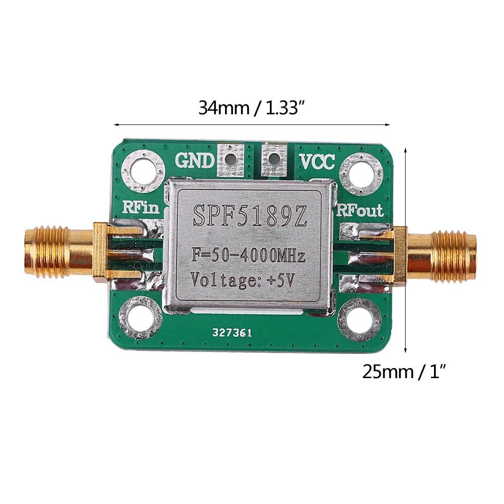 LNA 50‑4000MHz SPF5189 RF Amplifier  Receiver For FM HF VHF / UHF Ham Radio SPF5189 RF Amplifier LNA Low Noise Amplifier