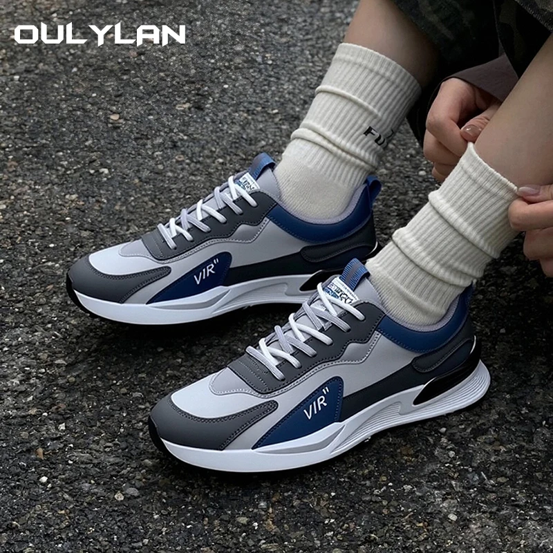 

Новые мужские повседневные кроссовки с мягкой подошвой и толстой подошвой, модные белые кроссовки с круглым носком на шнуровке, удобные для повседневной носки