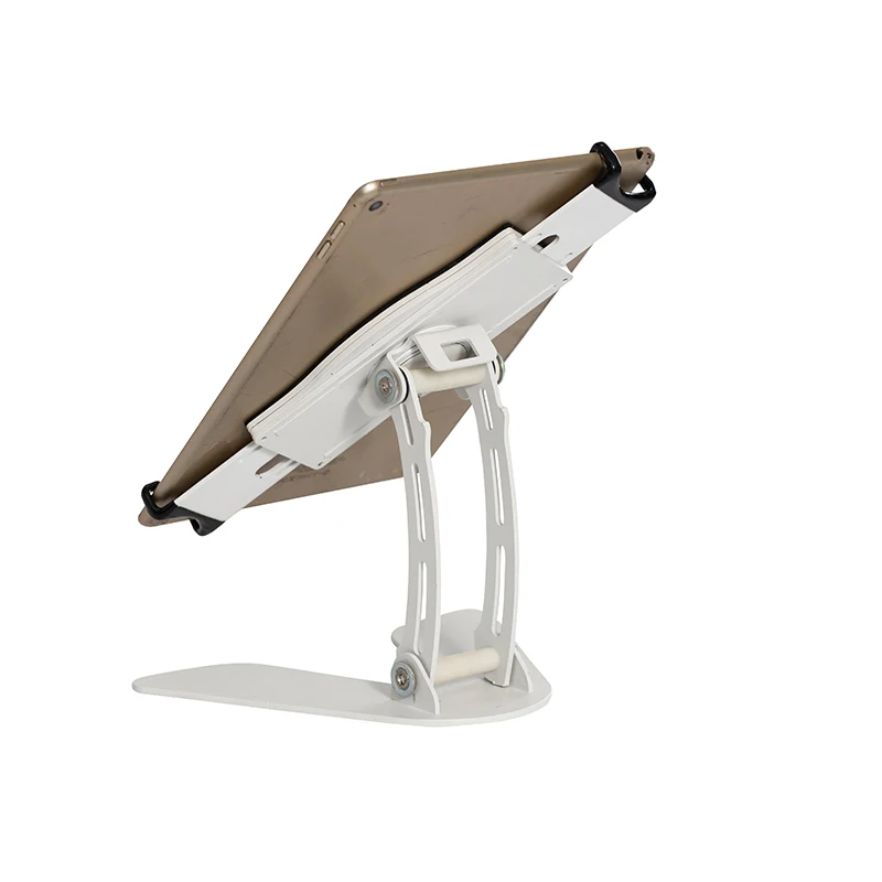 Flexible Clamp Metal Enclosure Desktop Tablet Stand For iPad