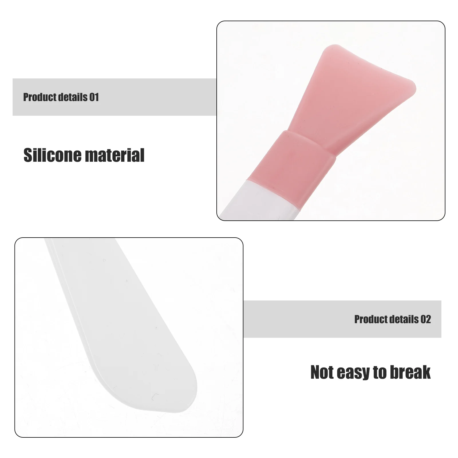 Pennello per Maschera Viso in Silicone Riutilizzabile con Doppia Testa per Applicazione Liscia della Maschera Strumento di Bellezza Delicato Non Irritante per la Cura della Pelle