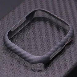 46MM 42MM Kevlar Carbon Fibre Thin Watch Case For Apple Watch S10 S11 Aramid Fiber Protective Cover