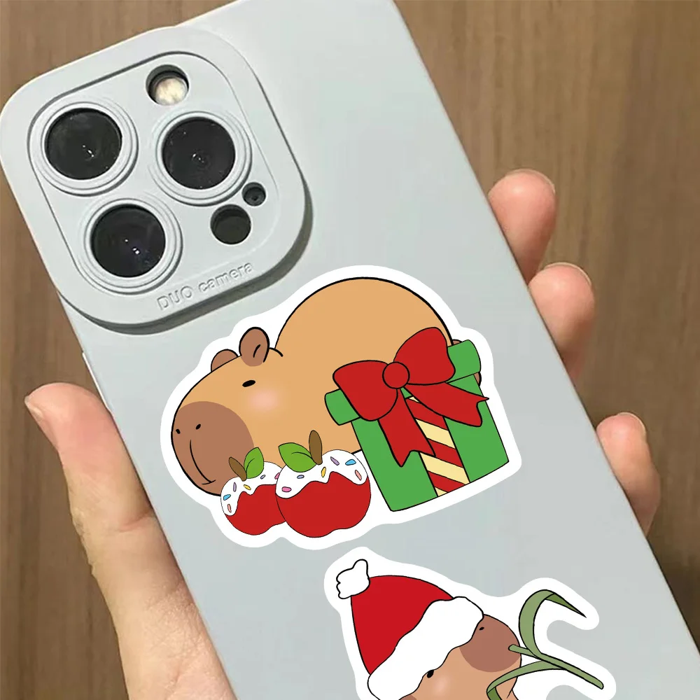 สติกเกอร์การ์ตูนคาปิบารา 50 ชิ้น สำหรับตกแต่งแล็ปท็อป กีตาร์ กระเป๋าเดินทาง จักรยาน สเก็ตบอร์ด กันน้ำ ของเล่น